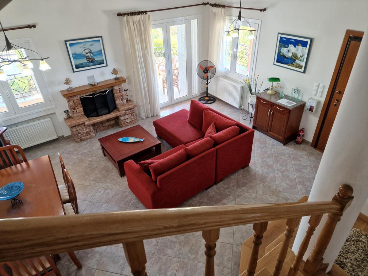 Villa Liana : Luxury Villa With Fantastic Sea View, Near Airport Pórto Ráfti Exteriör bild