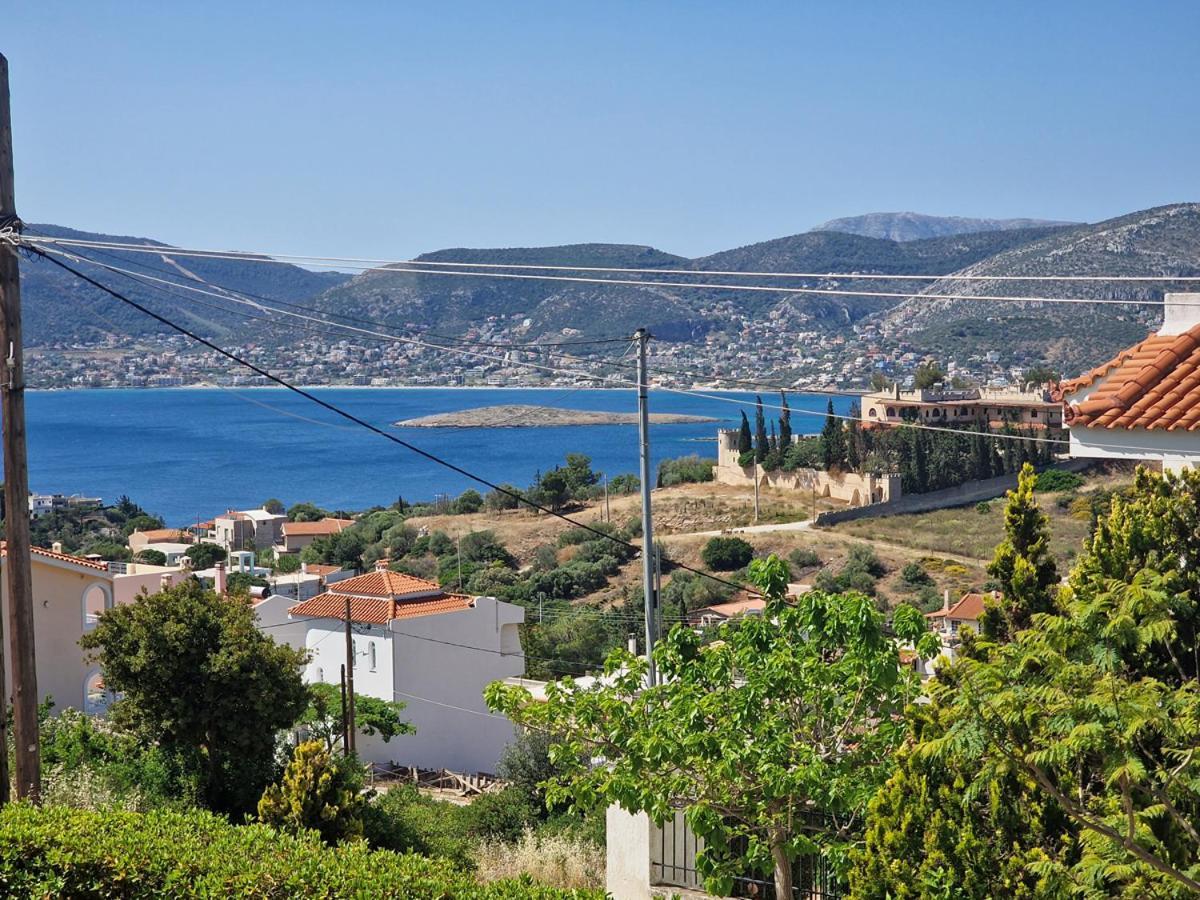 Villa Liana : Luxury Villa With Fantastic Sea View, Near Airport Pórto Ráfti Exteriör bild