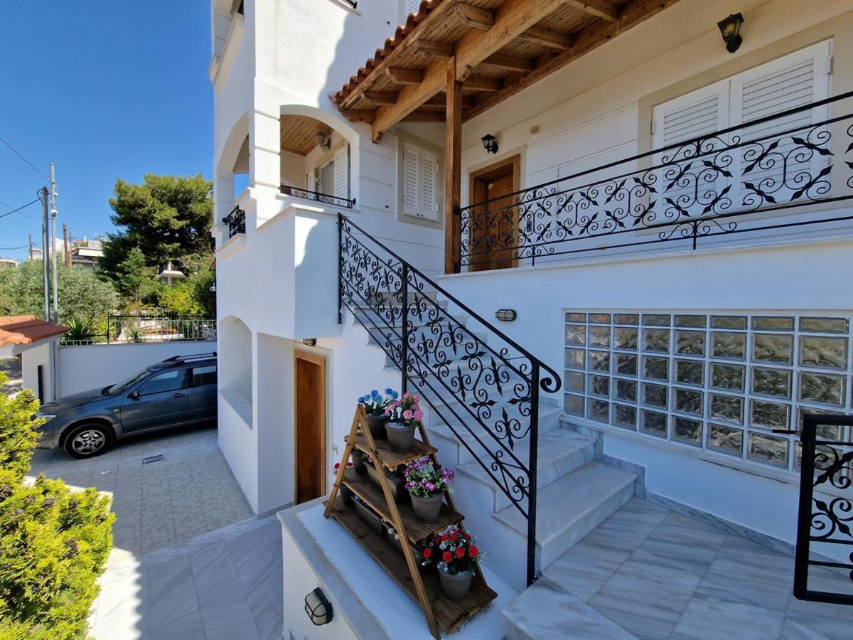 Villa Liana : Luxury Villa With Fantastic Sea View, Near Airport Pórto Ráfti Exteriör bild