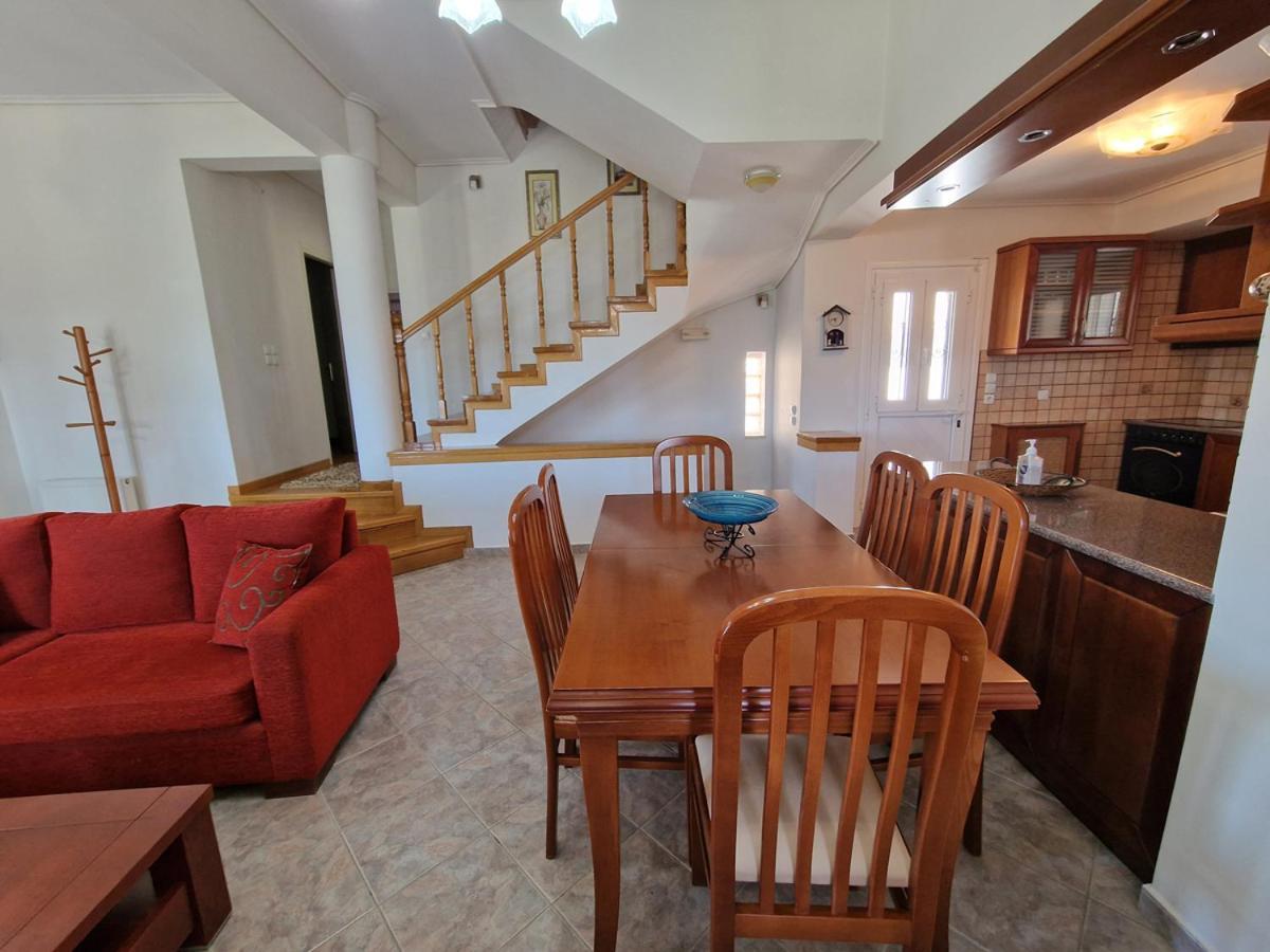 Villa Liana : Luxury Villa With Fantastic Sea View, Near Airport Pórto Ráfti Exteriör bild