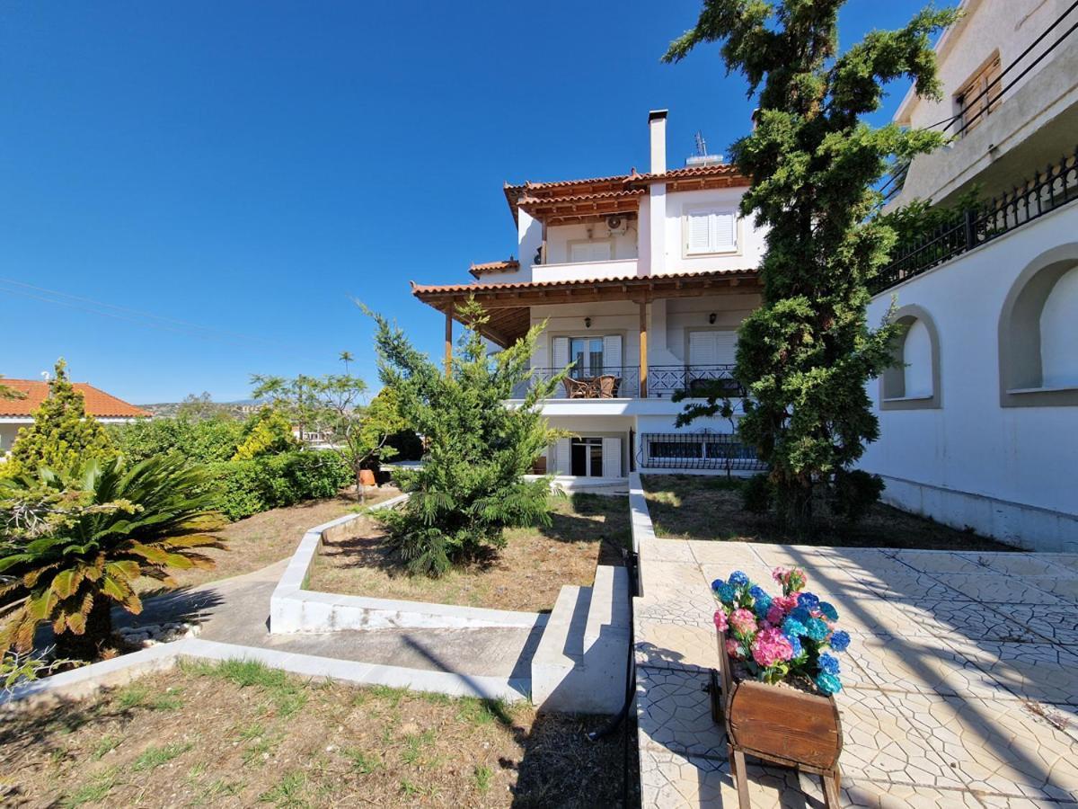 Villa Liana : Luxury Villa With Fantastic Sea View, Near Airport Pórto Ráfti Exteriör bild